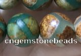 CAA3915 15 inches 10mm round tibetan agate beads wholesale