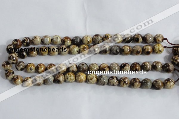 CAA392 15.5 inches 6mm round fire crackle agate beads wholesale