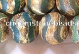 CAA3922 15 inches 12mm round tibetan agate beads wholesale