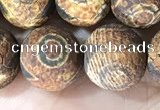 CAA3924 15 inches 12mm round tibetan agate beads wholesale