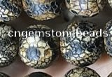 CAA3928 15 inches 12mm round tibetan agate beads wholesale