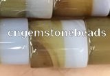 CAA3937 15.5 inches 15*18mm tube Madagascar agate beads wholesale