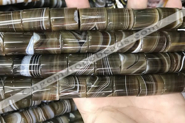 CAA3949 15.5 inches 15*18mm tube Madagascar agate beads wholesale