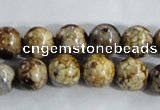 CAA395 15.5 inches 12mm round fire crackle agate beads wholesale