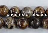 CAA397 15.5 inches 16mm round fire crackle agate beads wholesale