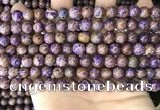 CAA4001 15.5 inches 6mm round purple crazy lace agate beads