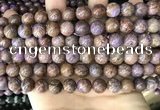 CAA4002 15.5 inches 8mm round purple crazy lace agate beads