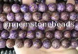 CAA4005 15.5 inches 14mm round purple crazy lace agate beads