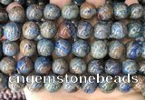 CAA4014 15.5 inches 16mm round blue crazy lace agate beads