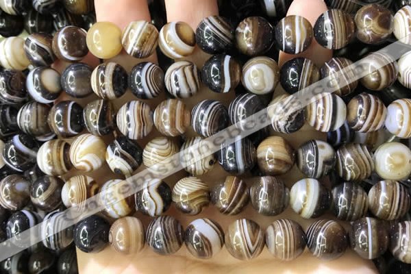 CAA4020 15.5 inches 10mm round line agate beads wholesale