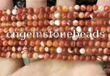 CAA4025 15.5 inches 4mm round line agate beads wholesale