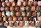 CAA4030 15.5 inches 14mm round line agate beads wholesale