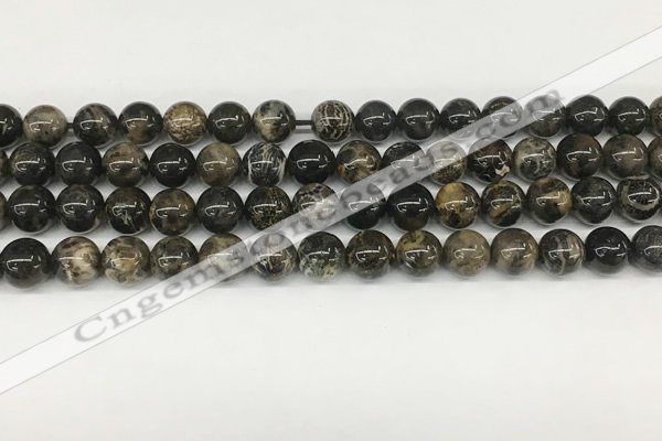 CAA4035 15.5 inches 8mm round chrysanthemum agate beads