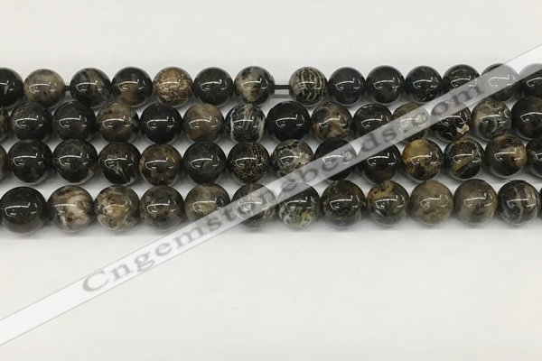 CAA4036 15.5 inches 10mm round chrysanthemum agate beads