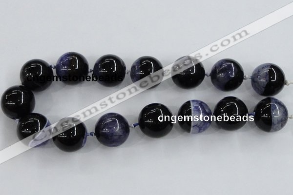 CAA404 15.5 inches 24mm round agate druzy geode gemstone beads