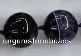 CAA405 15.5 inches 24mm round agate druzy geode gemstone beads