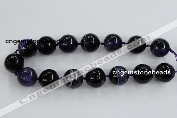 CAA405 15.5 inches 24mm round agate druzy geode gemstone beads