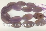 CAA4062 15.5 inches 30*50mm oval purple agate gemstone beads