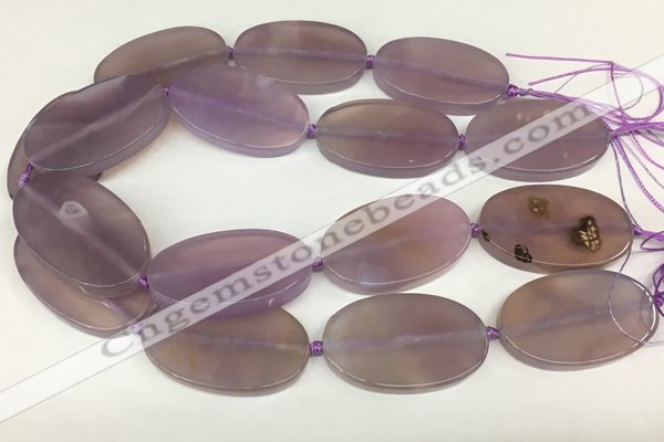 CAA4062 15.5 inches 30*50mm oval purple agate gemstone beads