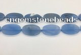 CAA4066 15.5 inches 30*50mm oval blue agate gemstone beads