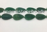 CAA4069 15.5 inches 30*50mm flat teardrop green agate gemstone beads