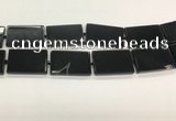 CAA4073 15.5 inches 30*50mm rectangle black agate gemstone beads