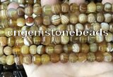 CAA4140 15.5 inches 8mm pumpkin line agate beads wholesale