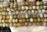 CAA4140 15.5 inches 8mm pumpkin line agate beads wholesale