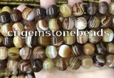 CAA4142 15.5 inches 12mm pumpkin line agate beads wholesale