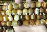 CAA4143 15.5 inches 14mm pumpkin line agate beads wholesale