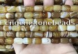 CAA4151 15.5 inches 8*12mm drum line agate beads wholesale