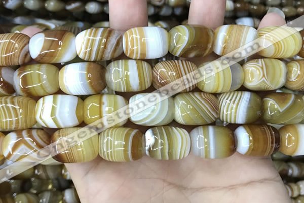 CAA4154 15.5 inches 13*18mm drum line agate beads wholesale