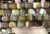 CAA4155 15.5 inches 15*20mm drum line agate beads wholesale