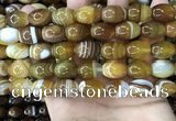 CAA4160 15.5 inches 12*16mm rice line agate beads wholesale