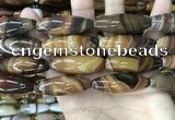 CAA4169 15.5 inches 14*40mm rice line agate beads wholesale