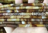 CAA4177 15.5 inches 5*24mm tube line agate beads wholesale