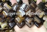 CAA4236 15.5 inches 20*20mm diamond line agate beads wholesale