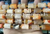 CAA4240 15.5 inches 10*14mm - 11*15mm tube dragon veins agate beads