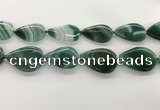 CAA4328 15.5 inches 30*40mm flat teardrop line agate beads