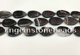 CAA4353 15.5 inches 22*30mm flat teardrop agate druzy geode beads