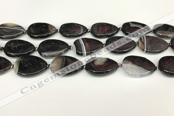 CAA4353 15.5 inches 22*30mm flat teardrop agate druzy geode beads