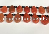 CAA4362 Top drilled 20*30mm freeform dragon veins agate beads