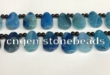 CAA4364 Top drilled 20*30mm freeform dragon veins agate beads