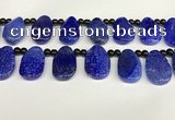 CAA4365 Top drilled 20*30mm freeform dragon veins agate beads