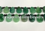 CAA4366 Top drilled 20*30mm freeform dragon veins agate beads