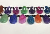 CAA4367 Top drilled 20*30mm freeform dragon veins agate beads