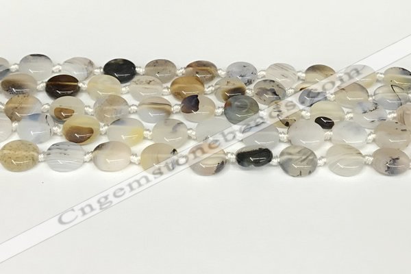 CAA4383 15.5 inches 12mm flat round Montana agate beads