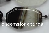 CAA439 15.5 inches 25*40mm octagonal agate druzy geode beads