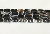 CAA4398 15.5 inches 15*20mm rectangle black banded agate beads