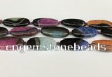 CAA4409 15.5 inches 20*40mm flat round agate druzy geode beads